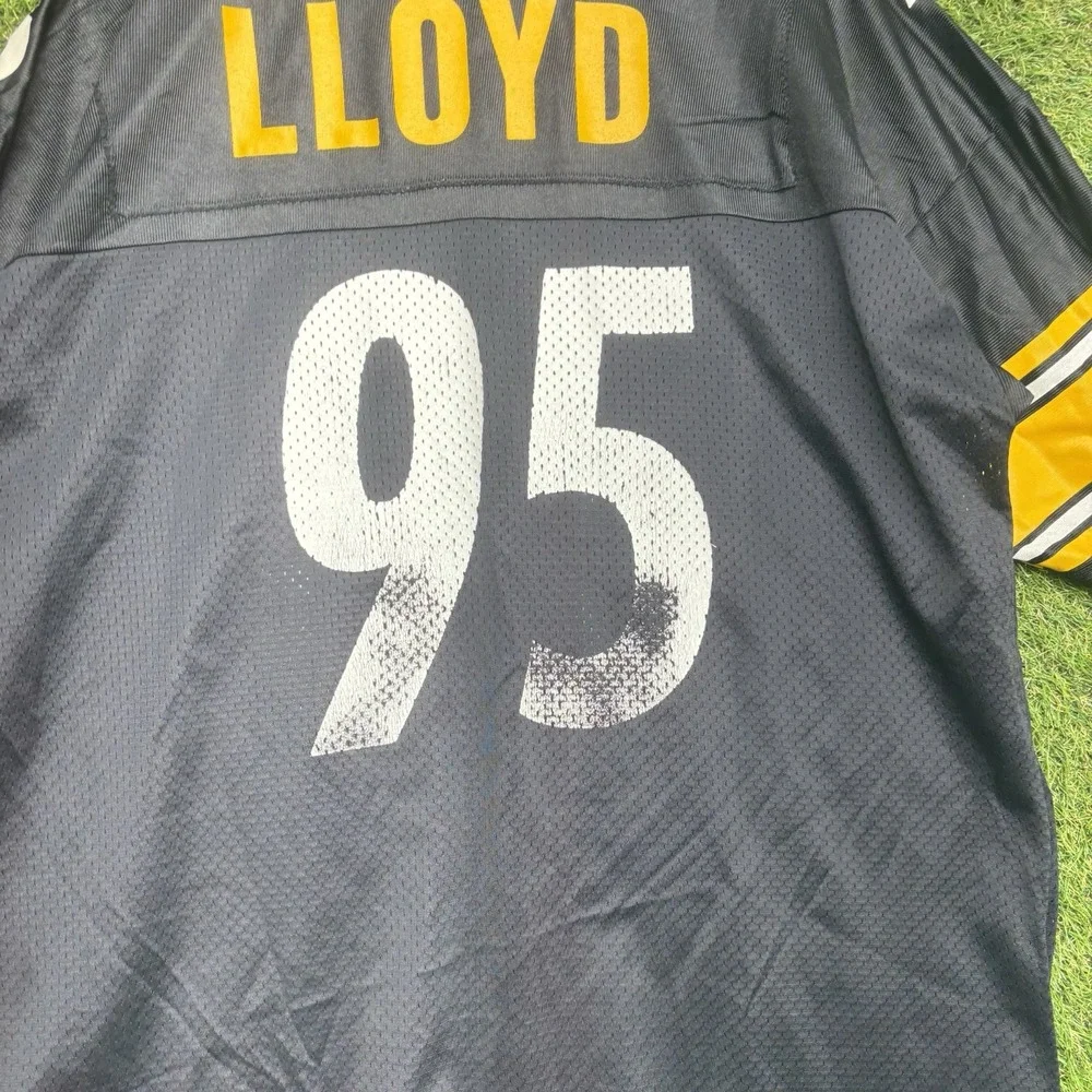 Vintage Pittsburgh Steelers Champion Jersey Mens 52 Greg Lloyd #95 NFL Football